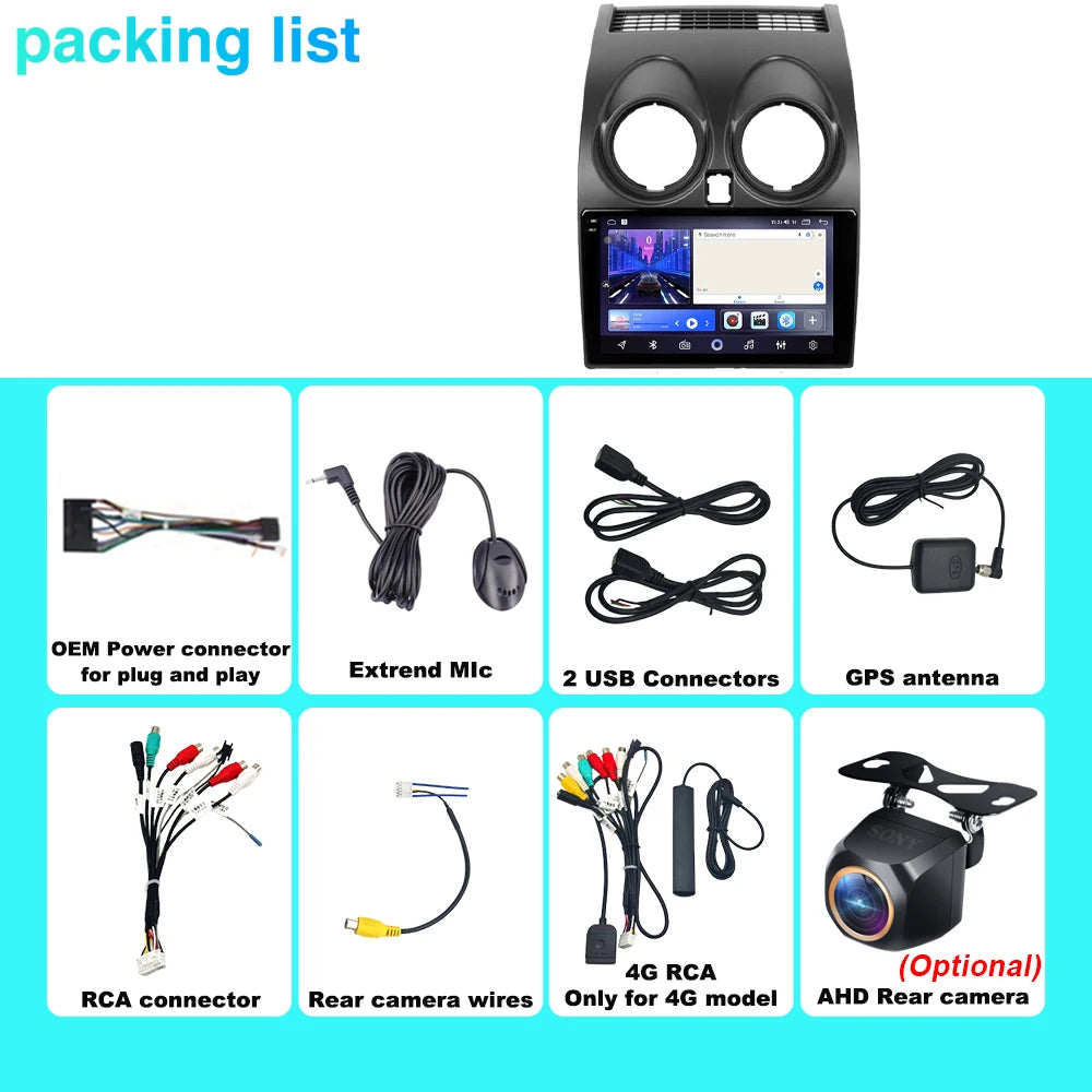 Android 15 For Nissan Qashqai 1 J10 2006 - 2013 Car Auto Radio Navigation Multimedia Monit