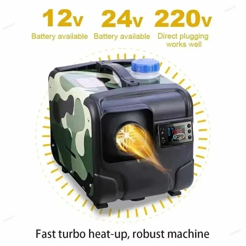 Aluminum Housing 5KW Diesel Parking Heater 12V24V220V Multi Voltage Defrosting LCD Display Wirel - Automotive LED Light