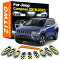 ZITWO 14Pcs LED Interior Dome Map Light Kit For New Jeep Compass 2018 2019 2020 2021 2022 2023 S - Automotive LED Light