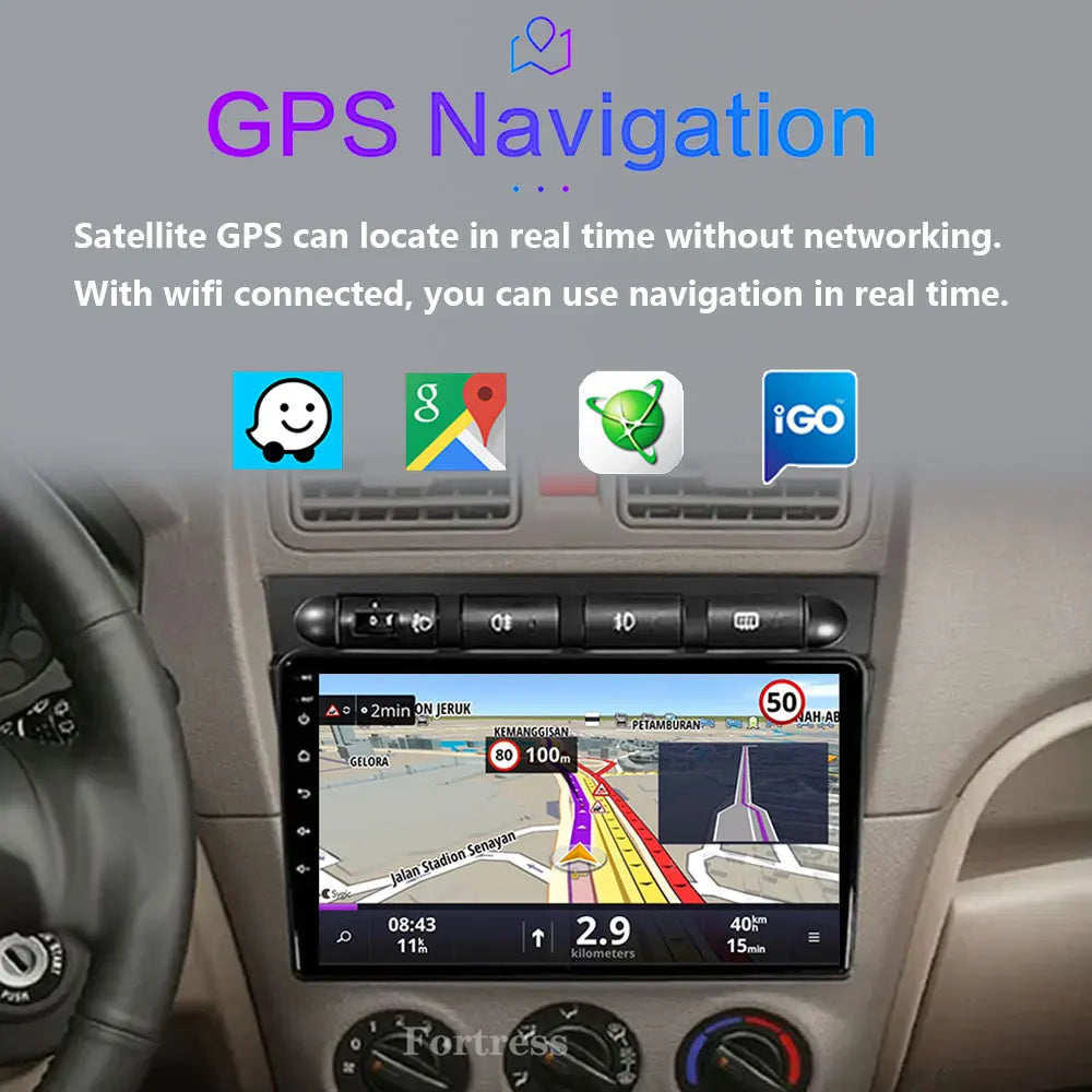 Android 16 Car Radio Carplay For Kia Picanto SA Morning 2004 - 2007 Multimedia Player Ster