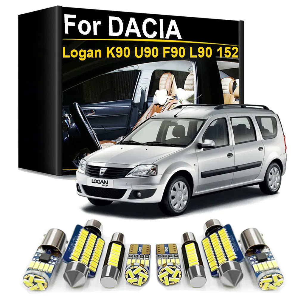 LED Interior Light Kit for Dacia Logan K90 MCV U90 F90 L90 L52 2007- 2014 - Canbus Dome Map Door Trunk Bulbs | AUTOKI...