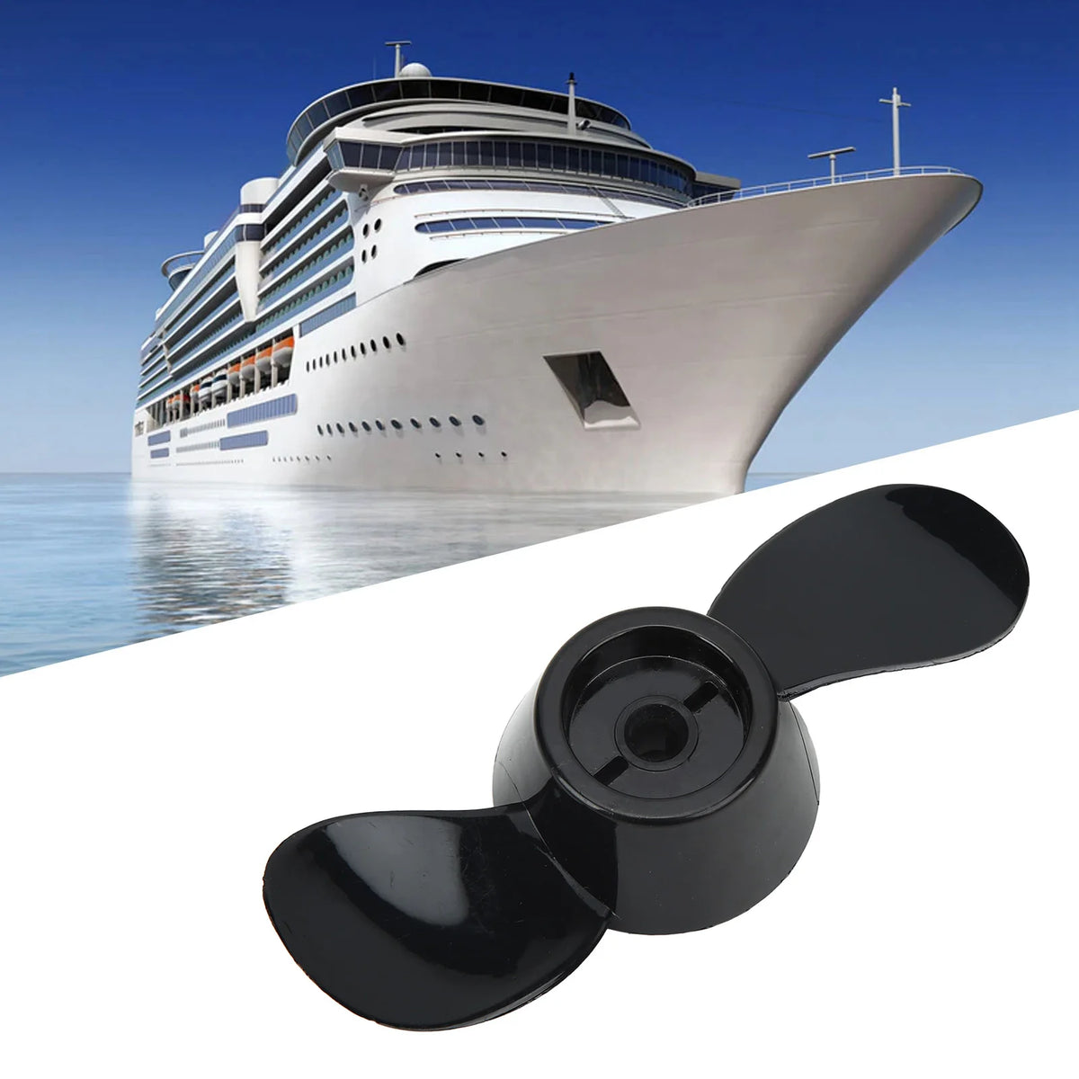 Boat Propeller Kits Propeller Thickened Plastic 2 Blade Replacement Propeller for 12V 24V Engine - Automotive LED Light
