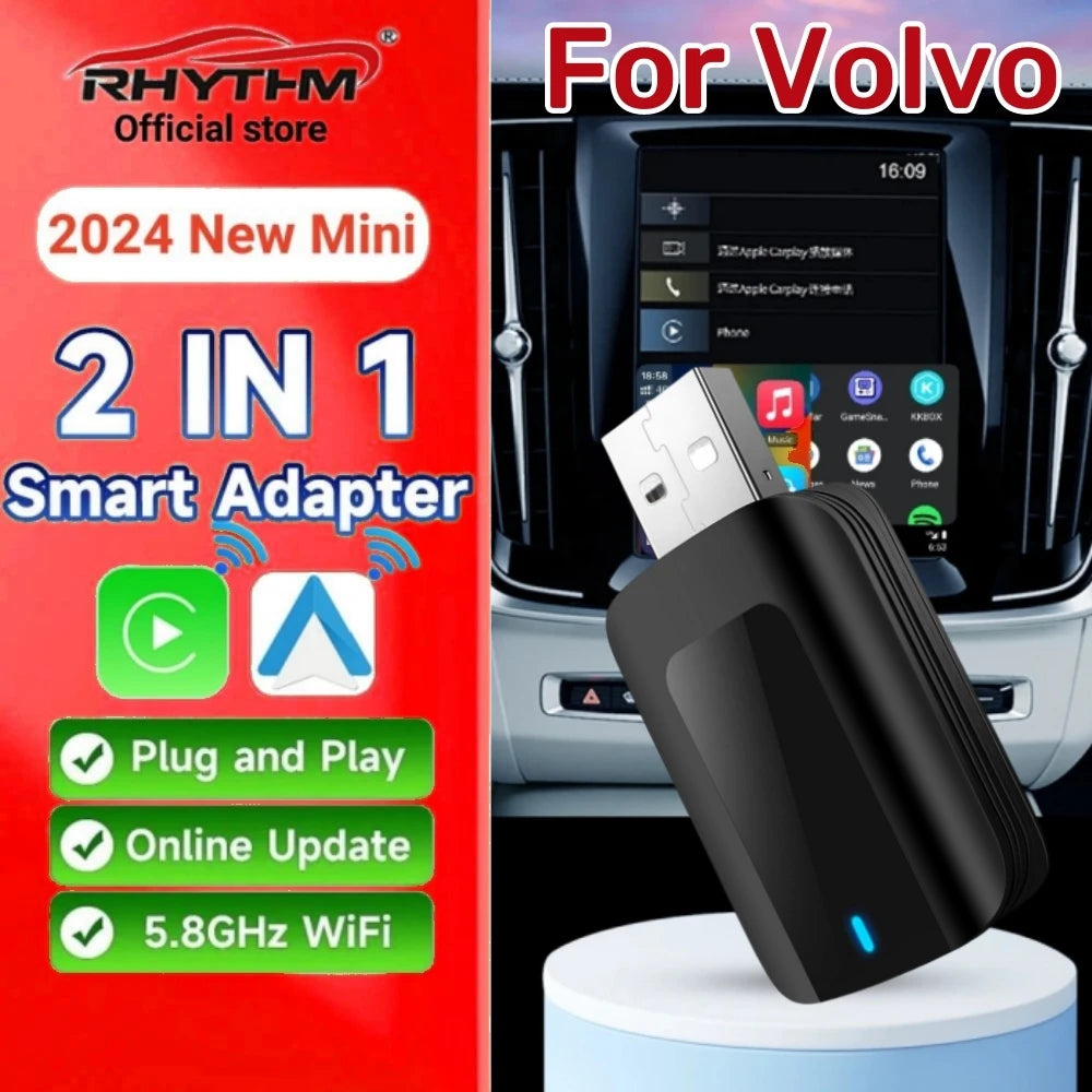 Wireless Adapter OEM-CarPlay Android Auto 2in1 Smart Dongle Play&Plug For Volvo XC90 S90 V | AUTOKITSHOP