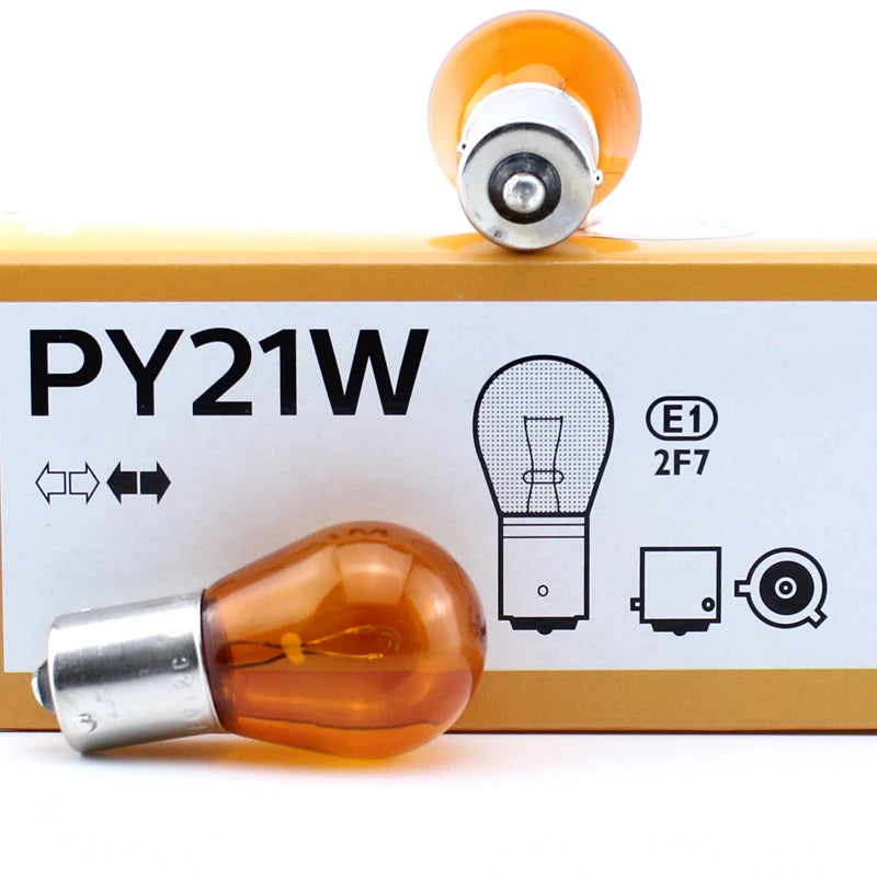 Philips PY21W S25 12V 21W BAU15s Amber Color Standard Turn Signal Lamps Original Position