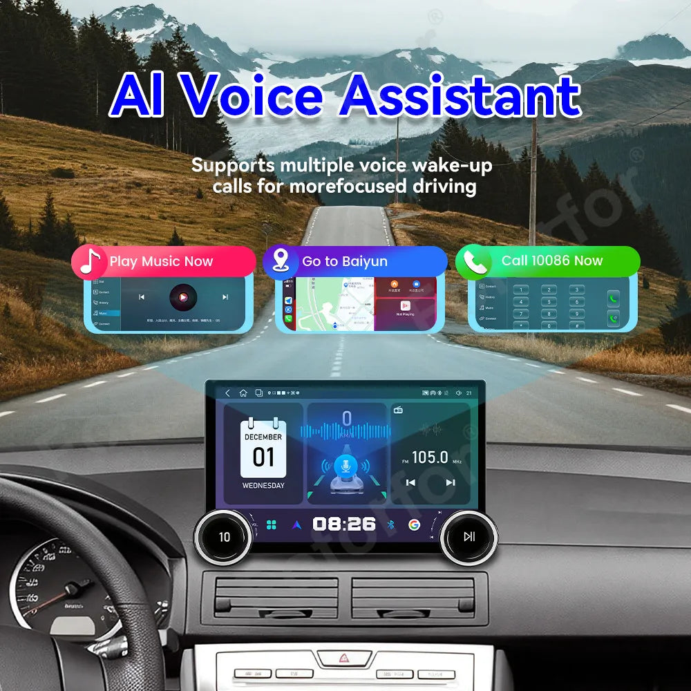 Sleek Ultra High Performance 11.5 Inch Android 15 Full HD Touch Wireless CarPlay Android A