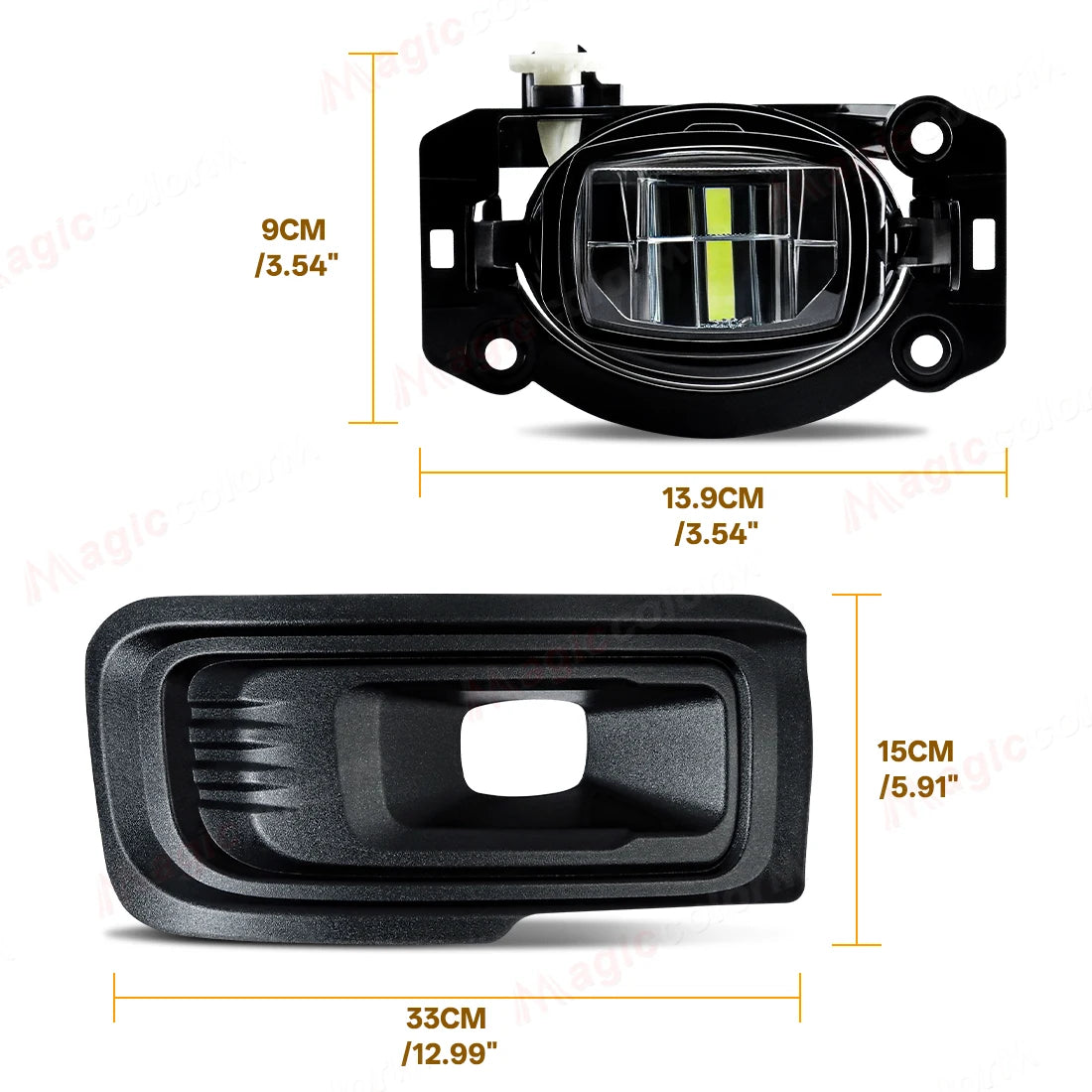 For Ford F-150 2024 2025 STX XL XLT LED DRL Fog Lamps Car Front Bumper Headlights DRL Dayt | AUTOKITSHOP