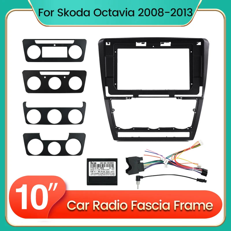 10'' Car Radio Panel for 2004-2014 SKODA OCTAVIA Android Stereo Player Casing Frame 2Din H | AUTOKITSHOP