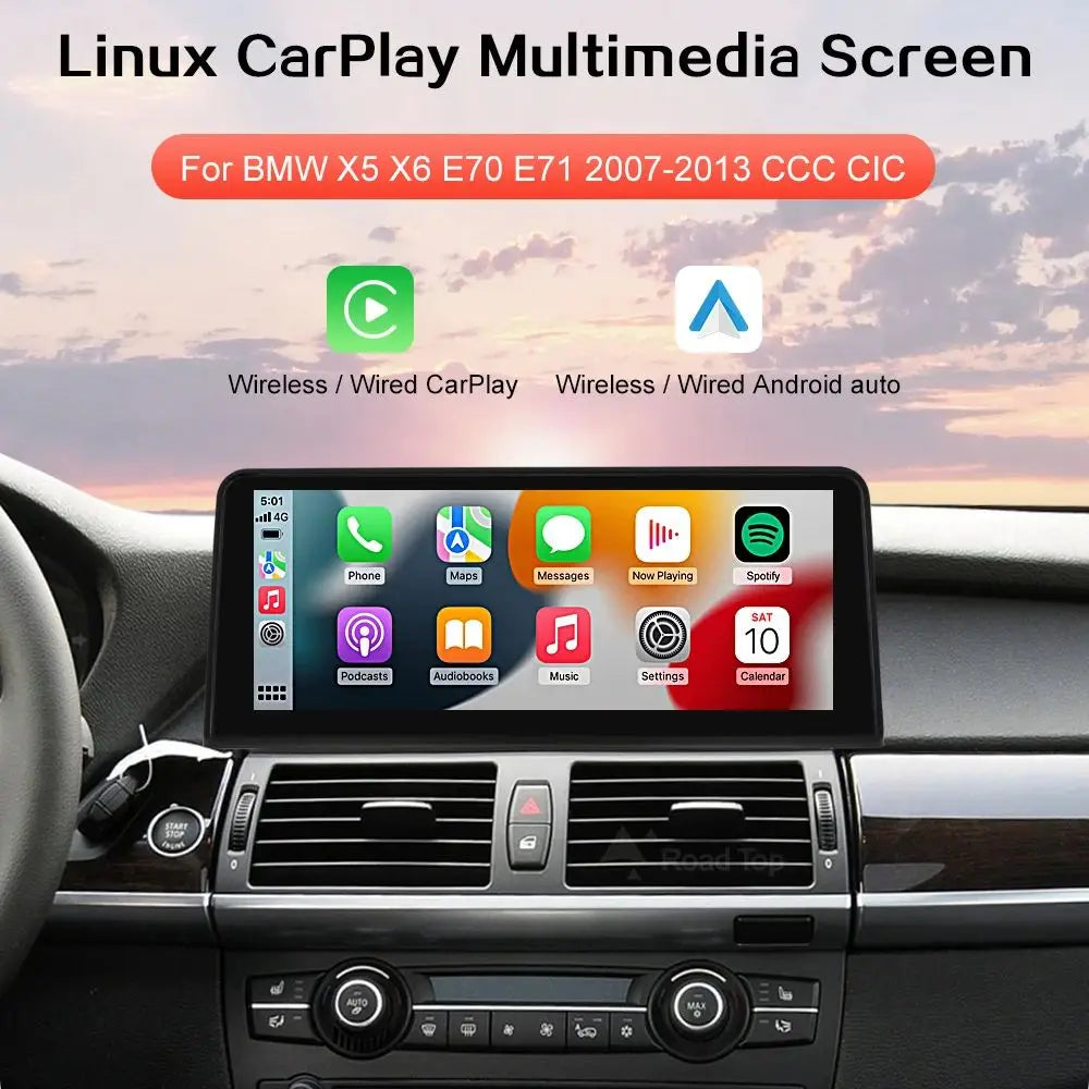 Multimedia Display Linux Touch Screen For BMW X5 E70 X6 E71 2007-2013 CCC CIC Wireless Car | AUTOKITSHOP