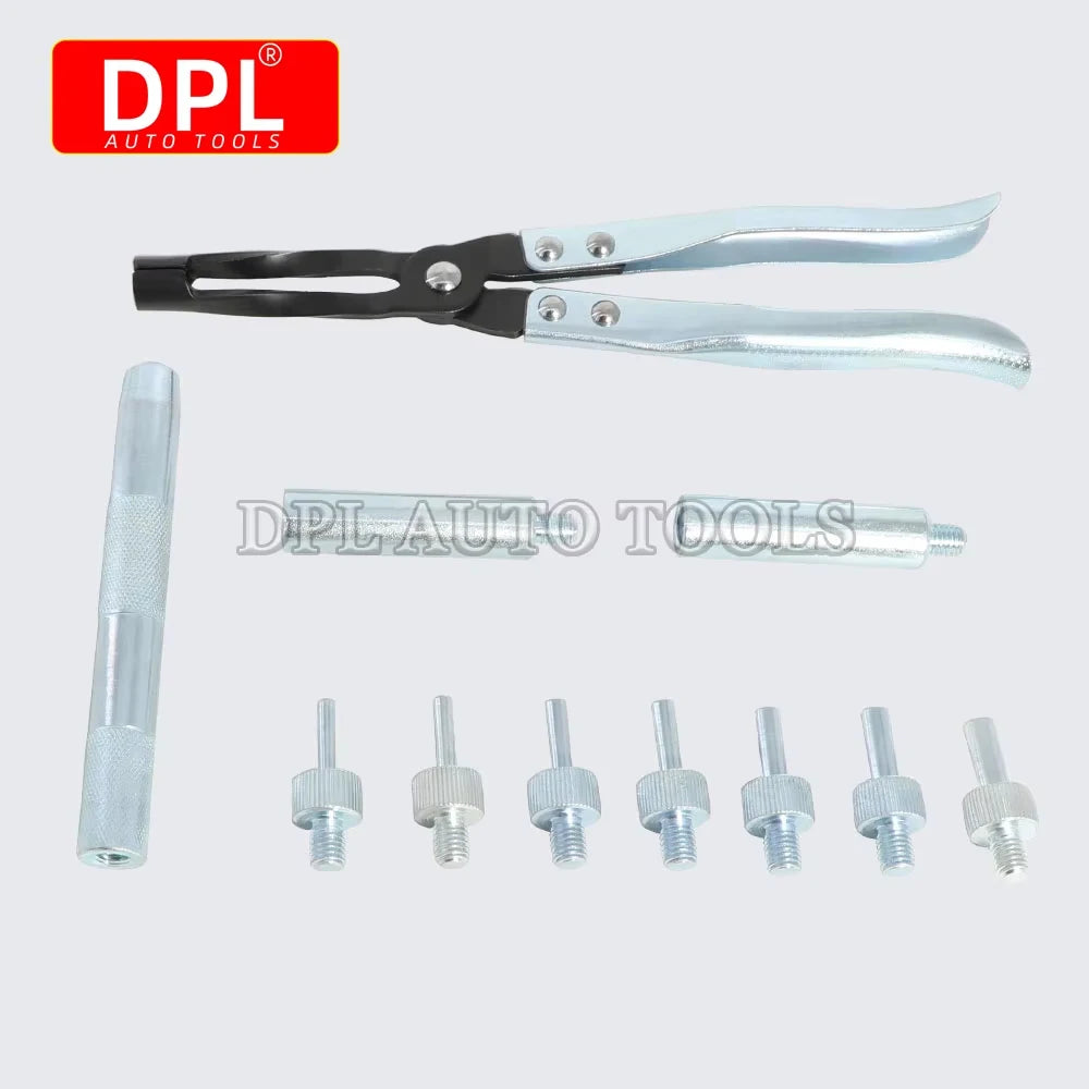 Comprehensive Valve Stem Seal Tool Set - 11PC with Pliers & Size Adapters for Full Repair - Automotive LED Light