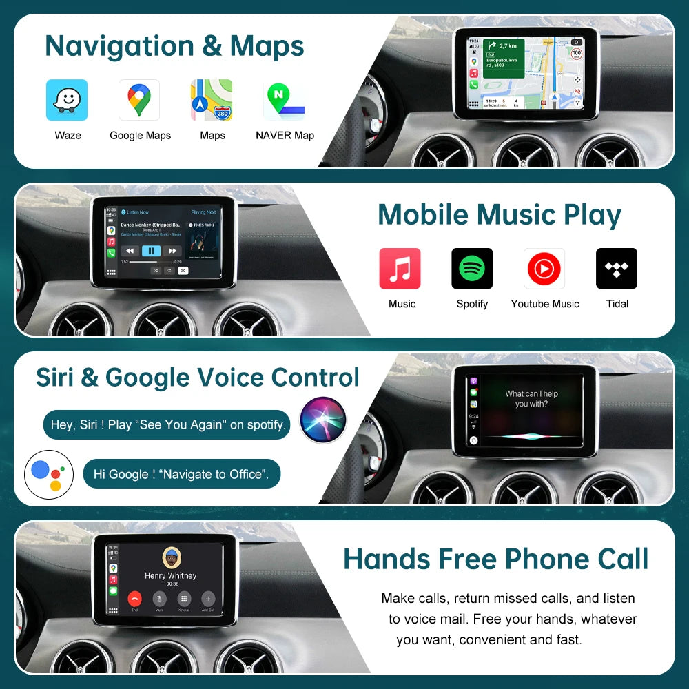RoadTop NTG 4.5 Linux Module Wireless CarPlay for Mercedes Benz A Class W176 B W246 CLA GL