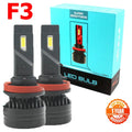 Rockeybright F3 10000lm H4 LED Headlight H7 H8 H9 H11 Car Headlamp H4 90W Bright White H1
