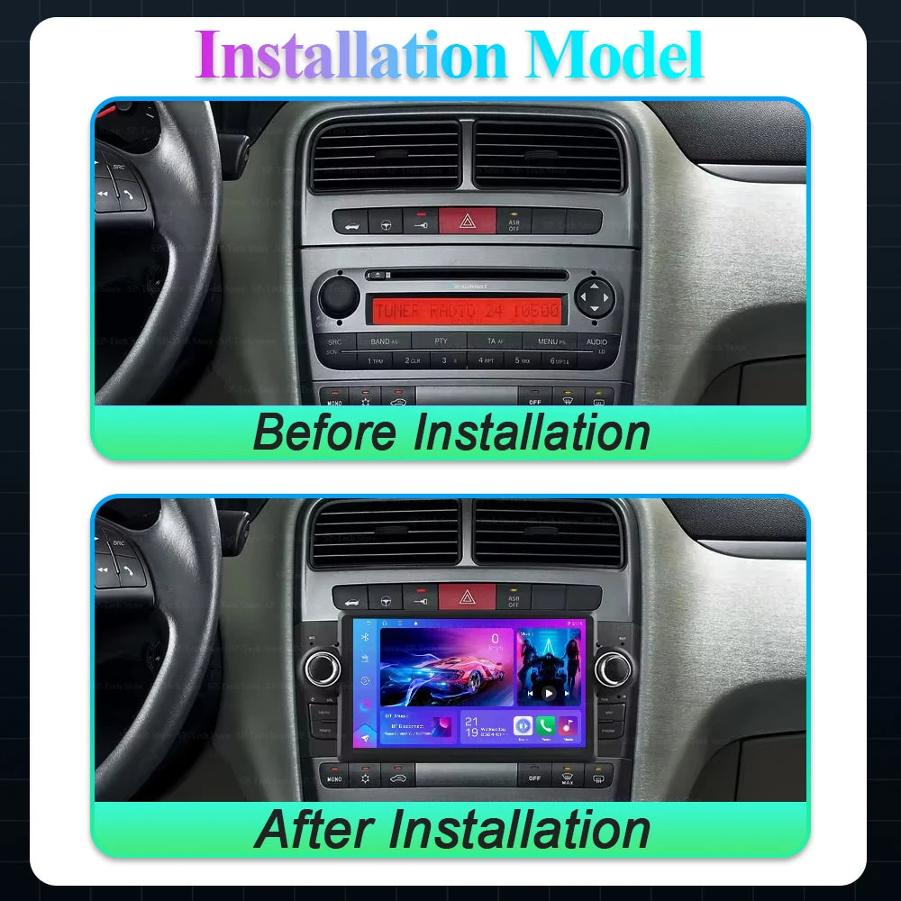 Android 16 For Fiat Grande Punto Linea 2007-2012 Car Radio Multimedia Video Player Android | AUTOKITSHOP