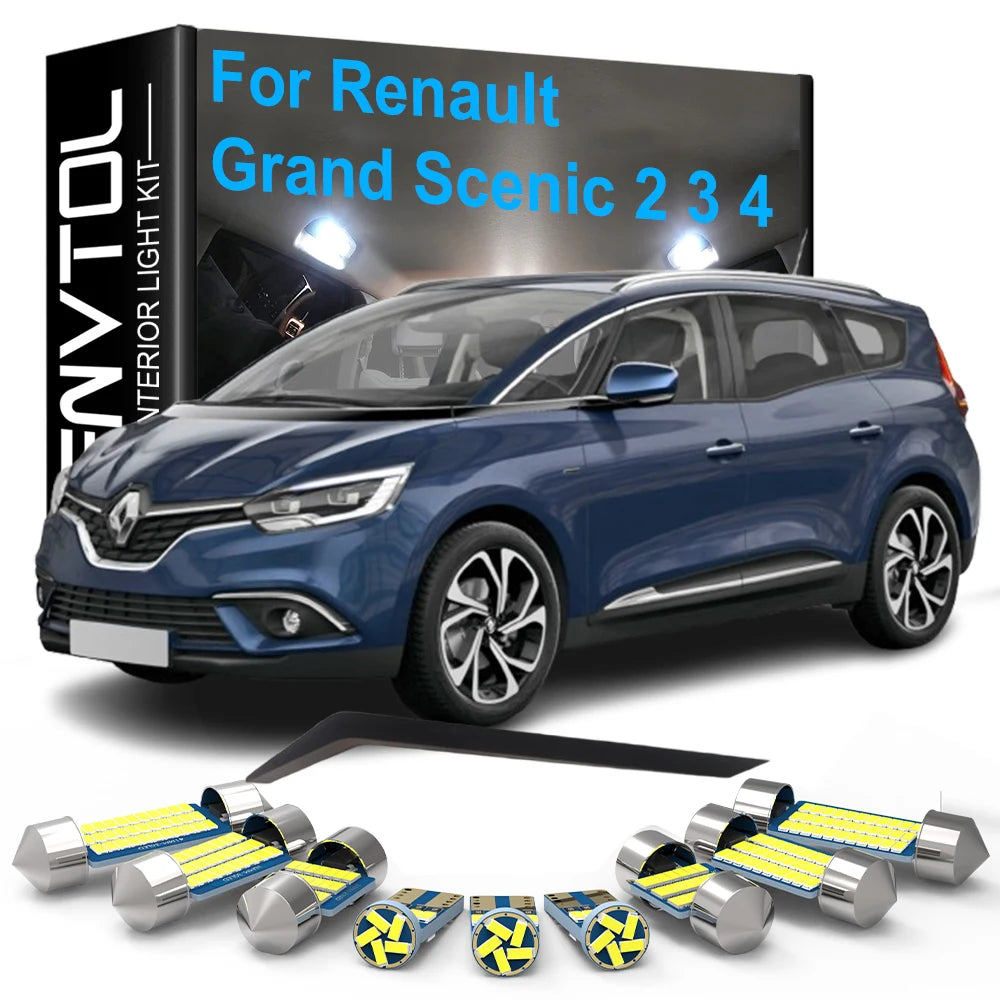 LED Interior Light Kit for Renault Grand Scenic 2 3 4 IV III II MK3 2003-2024 - Canbus Dome Map Door Trunk Bulbs | AU...