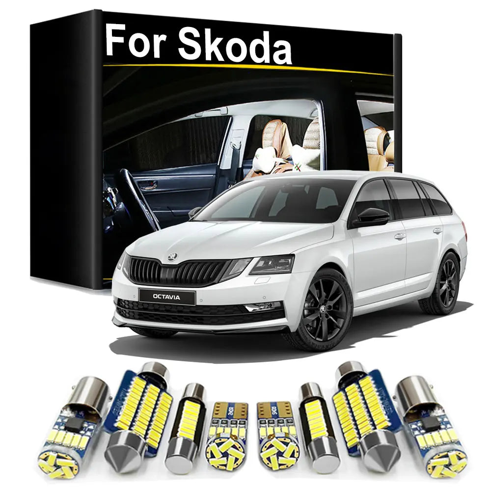 LED Interior Light Kit for Skoda Octavia Fabia Superb Rapid Karoq Yeti Citigo Kamiq Roomster MK1 MK2 MK3 Accessories ...
