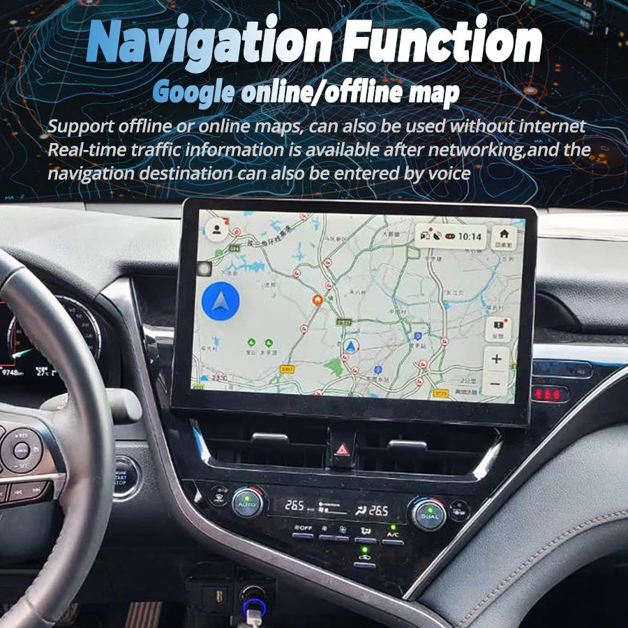12.8" For Toyota Camry 2022 2021 Car Radio Android 13 Screen Multimedia Video Stereo Playe | AUTOKITSHOP