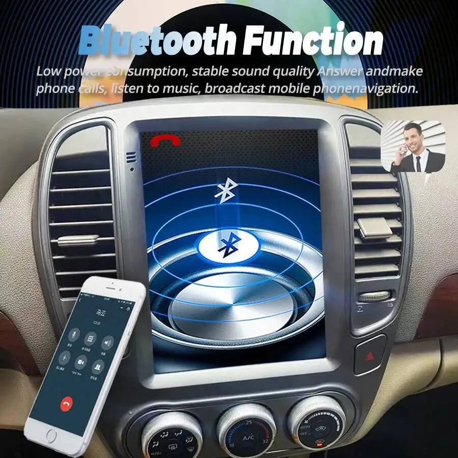 Car Multimedia 9.7 Inch DSP stereo HU 4G GPS Navi 256GB Vertical Screen For Nissan Bluebir