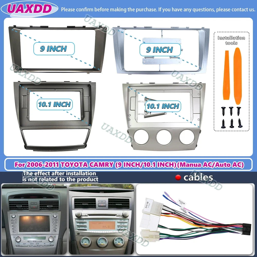 For 2006-2011 Toyota camry cd dvd radio android stereo frame panel fascia dashboard audio