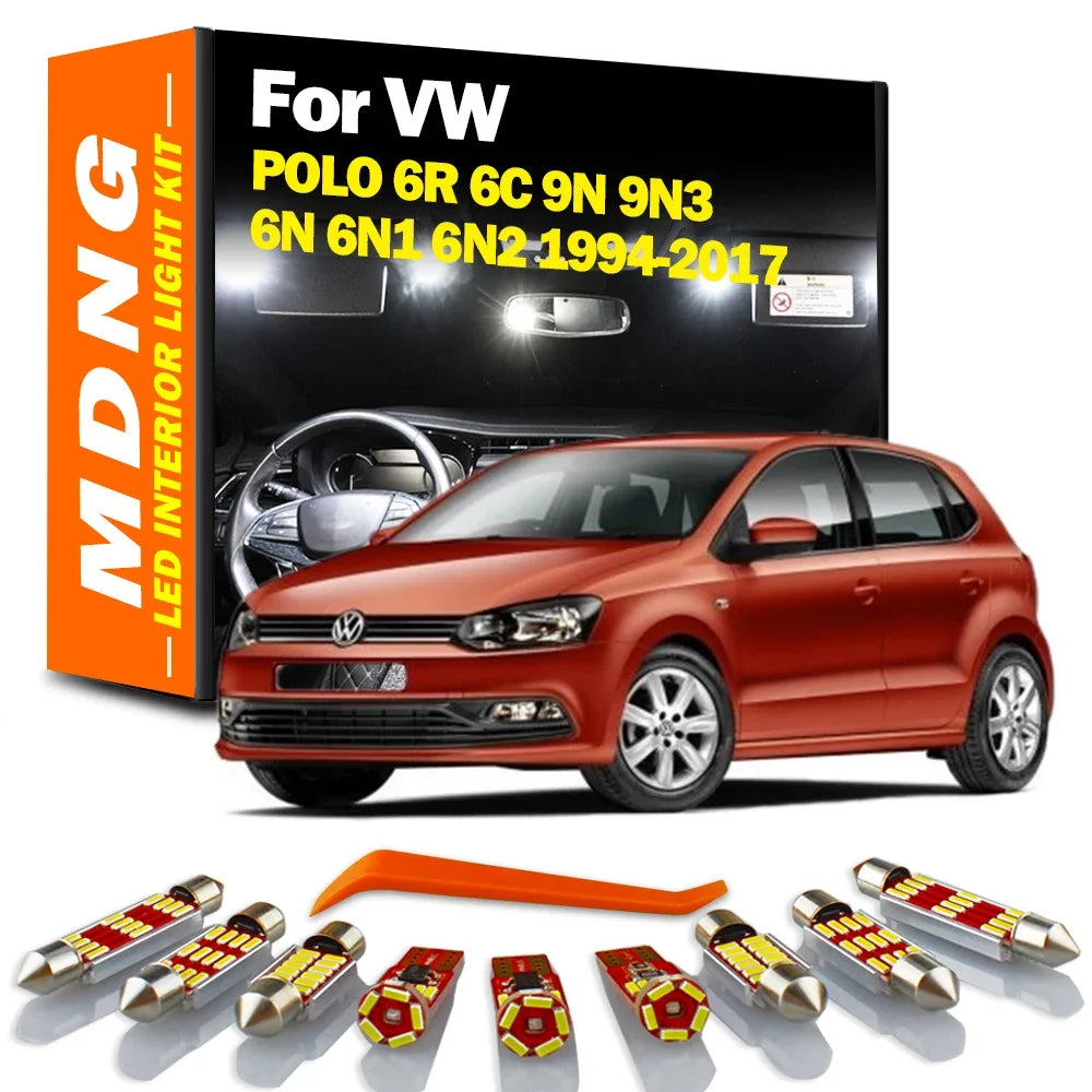 LED Interior Light Kit for VW Volkswagen POLO 6R 6C 9N 9N3 6N 6N1 6N2 1994-2017 - Canbus Dome Map Door Trunk Bulbs | ...
