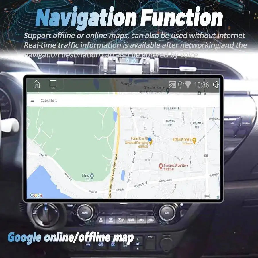 S 13.3" Android15 Stereo Car Radio For Toyota Hilux 2015-2020 2024 Multimedia Player GPS N | AUTOKITSHOP