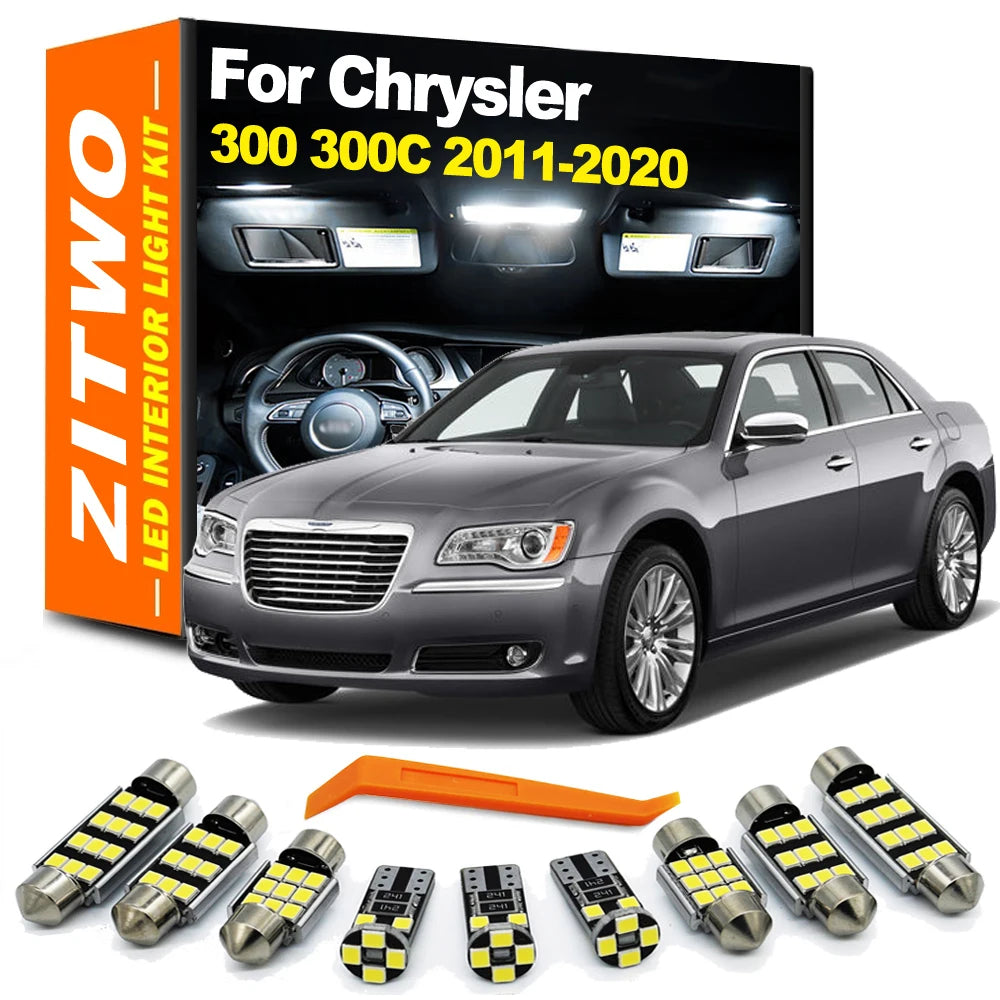 17Pcs LED Interior Light Kit For Chrysler 300 300C 2011 2012 2013 2014 2015 2016 2017 2018 2019 2020 LED Bulbs Car Accessories
