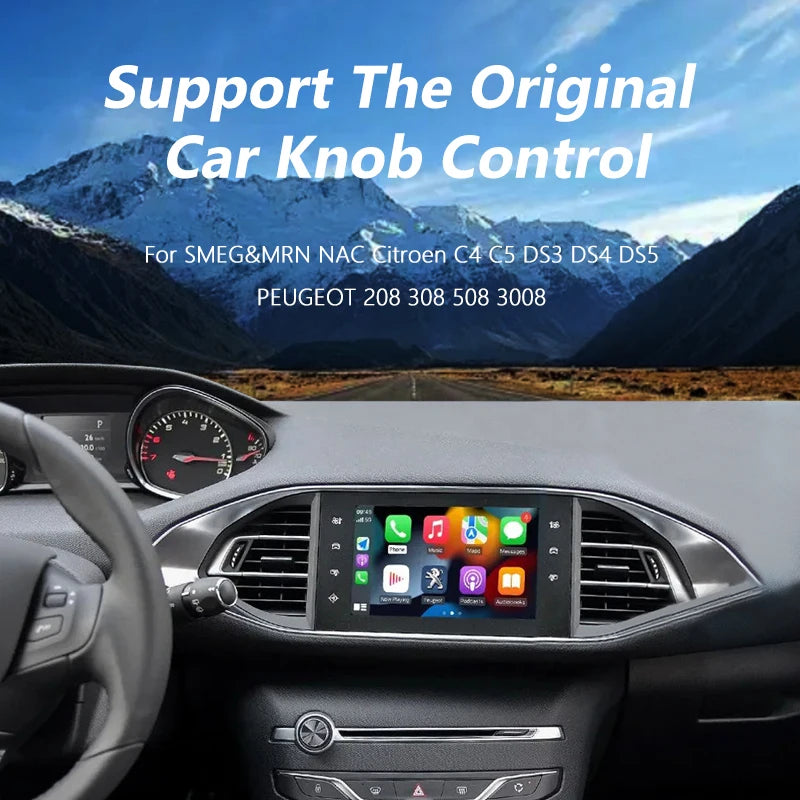 WRWD Wireless Carplay and Android Auto for Peugeot 208 308 508 3008 Citroën C4 DS3 DS4 DS5