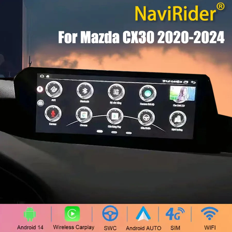 10.25inch Android 14 Multimedia Video Player For Mazda Cx-30 Cx30 2020-2024 Dual System GP | AUTOKITSHOP