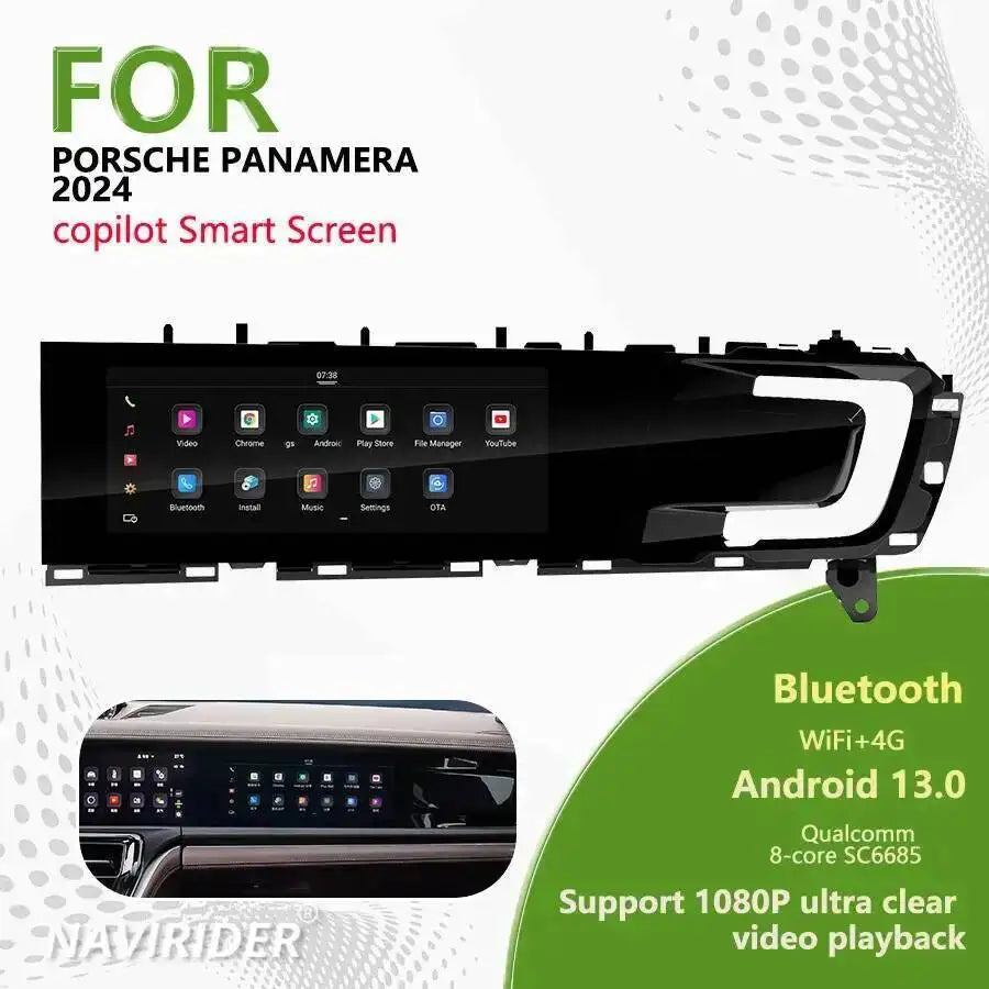 For Porsche Panamera 2024 Co-Pilot Smart Screen Mounted Display Screen Multimedia Video Pl