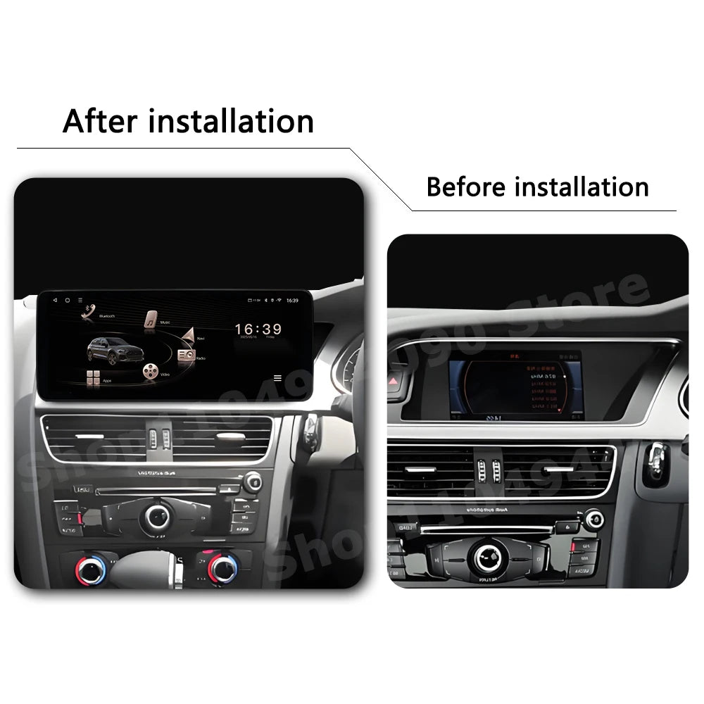 QLED 2400*900P Android 14 Right Hand Drive for Audi A4 B8 A5 2009 - 2016 Car Radio Multime