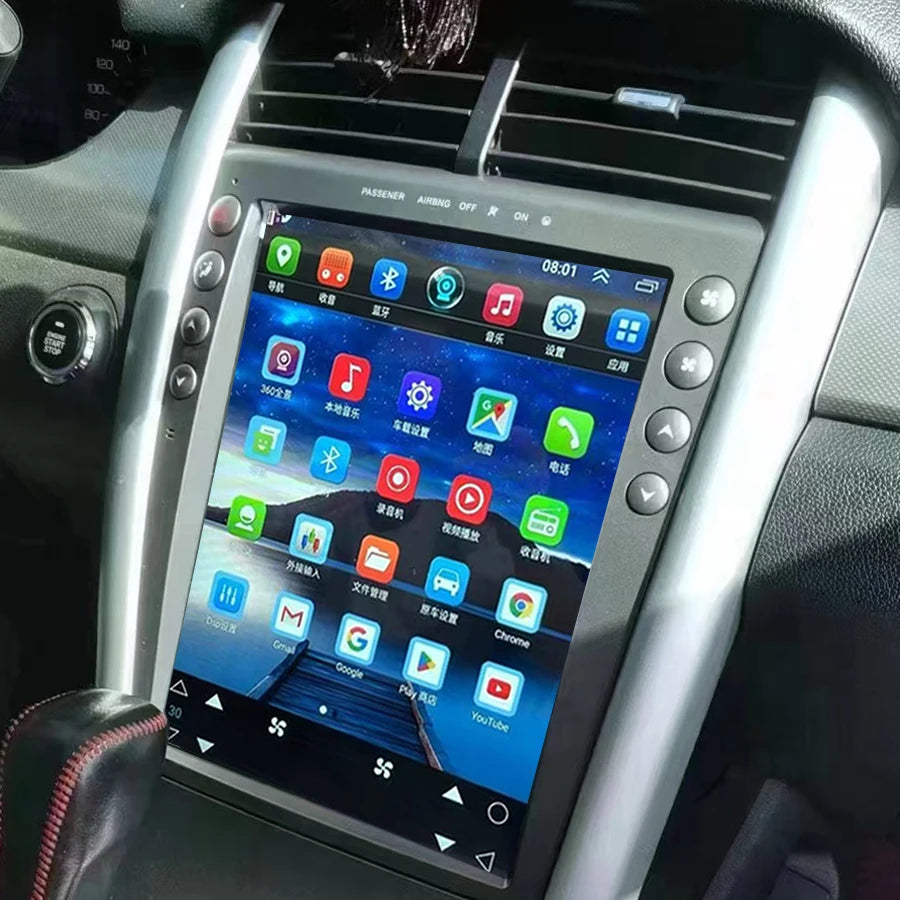 Radio 12.1 Inch Carplay 4G SIM Android For Ford EDGE 2009-2013 Qled Vertical GPS Navi Head
