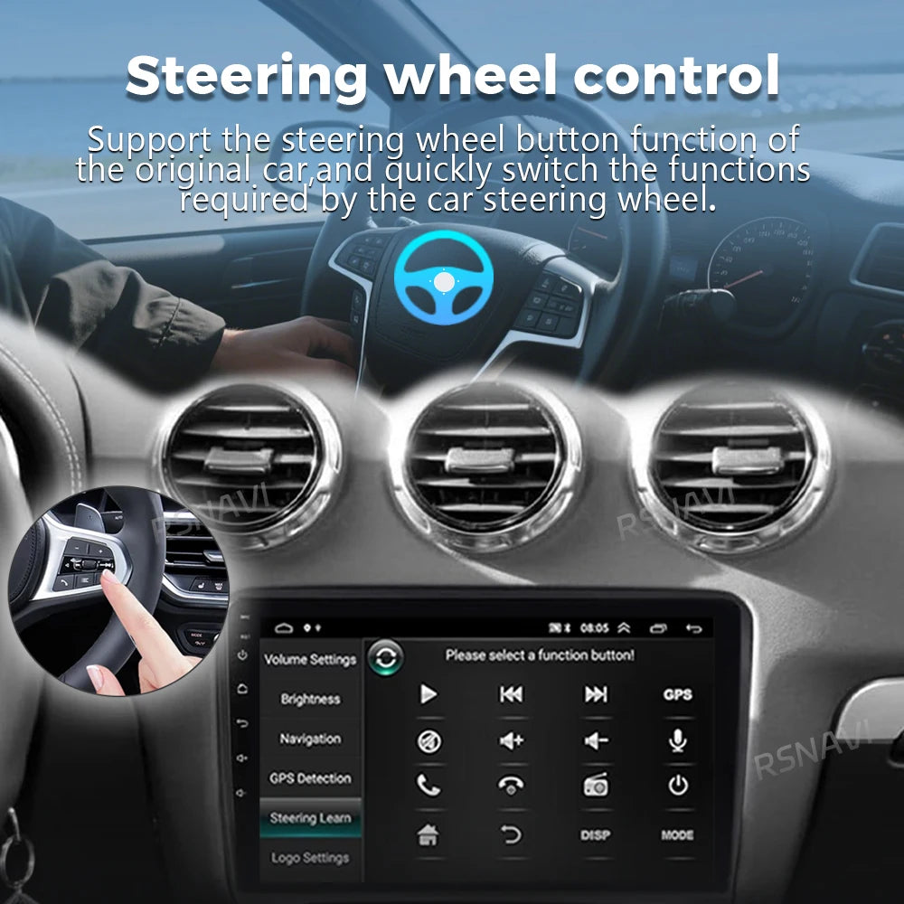 Android 16 Carplay Car Radio GPS For Audi TT MK2 8J 2006 2007-2012 Multimedia Video Player