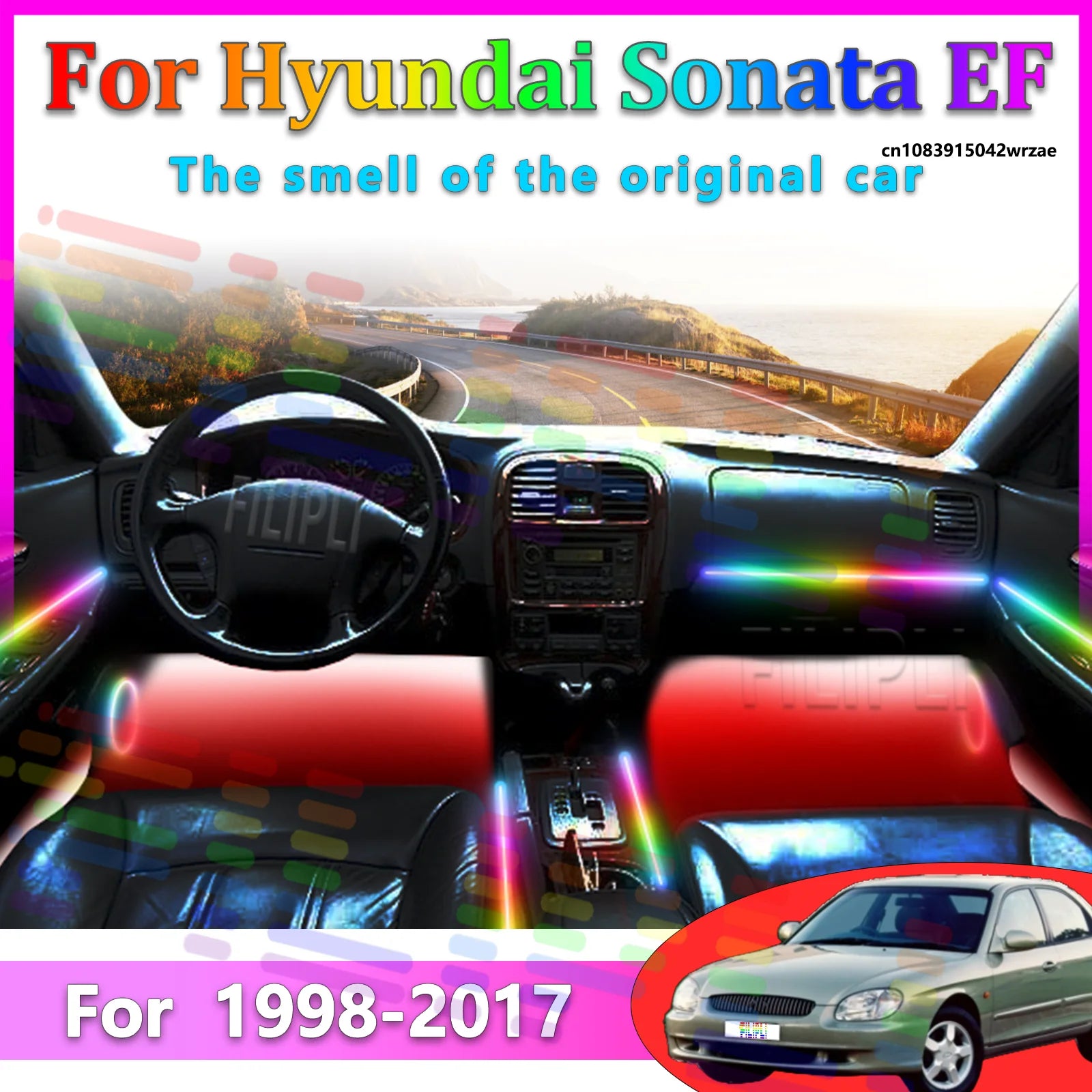 64 RGB - Neon Strip - for Hyundai 1998-2017 - App Control - Car Interior Lighting | AUTOKITSHOP