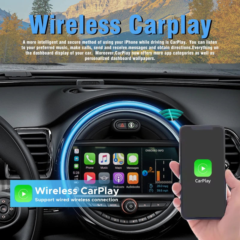 Wireless CIC CarPlay Smartbox for BMW Mini R55 R56 R57 R58 R59 R60 R61 F54 F55 Clubman Cou