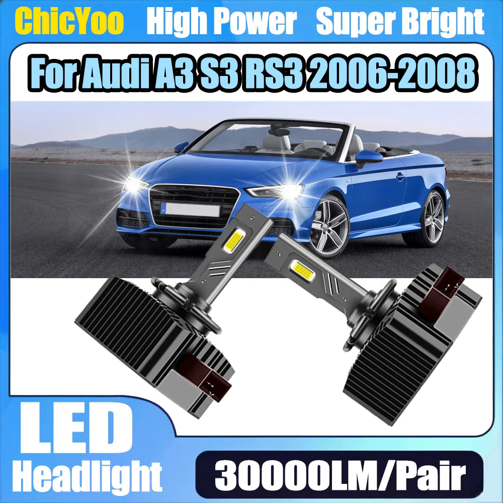 120W Front Lamps D1S 30000LM HID Xenon Headlamp Bulbs 6000K Canbus LED Headlights 12V 24V
