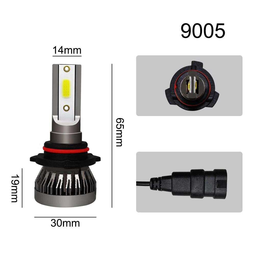 2Pcs H4 H1 H3 H11 H7 LED Car Headlight 200W 20000LM 6000K Canbus Error Free Car Auto Headlamp Led Lights For Car Fog Light