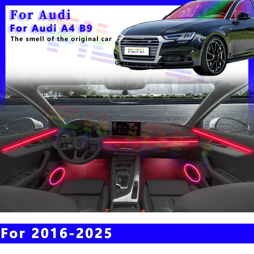 RGB - Ambient Light - for Audi B9 A4 - App Control - Car Interior Lighting | AUTOKITSHOP