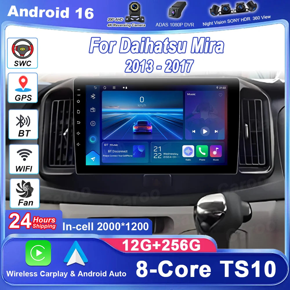 Car Radio For Daihatsu Mira 2013 -2017 Auto Navigation Player Multimedia Android Auto Carp