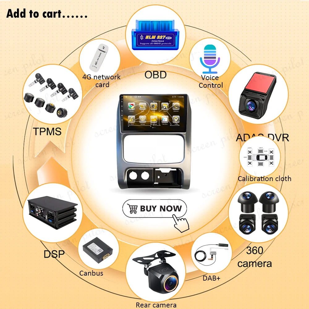 Android 16 For JEEP LIBERTY CHEROKEE 2001 2002 2003 2004 2005 2006 2007 GPS Carplay Car St | AUTOKITSHOP