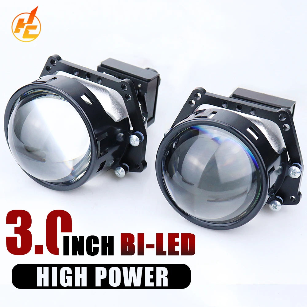 3.0 Inch Bi Led Projector Lens Halo Lights H4 H7 9005 9006 Car Headlights Hella 3R High Lo