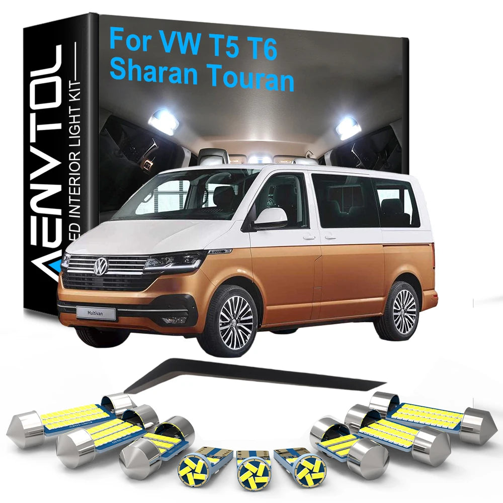 Car Interior LED Lights Canbus for VW Volkswagen Transporter Multivan Caravelle T5 T6 Shar