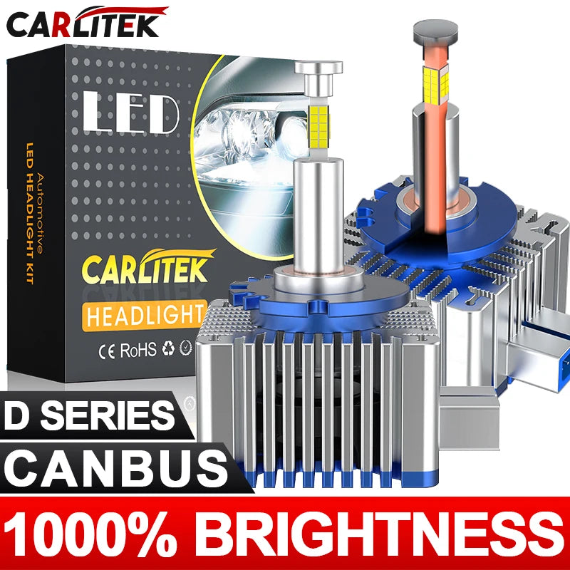 D1S D3S D8S 360 LED Lights Bulb 1:1 HID LED Canbus D1R D3R Xenon Turbo Car Headlight Lamp