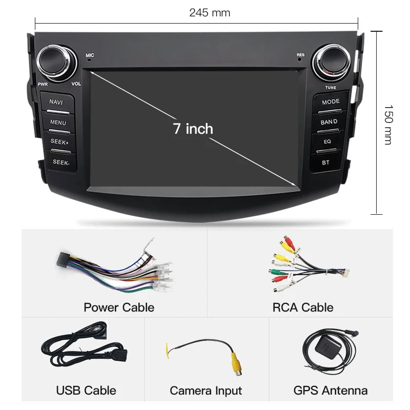 SZLELV Android Auto Car Radio For Toyota RAV4 RAV 4 Navigation Player Multimedia Carplay G