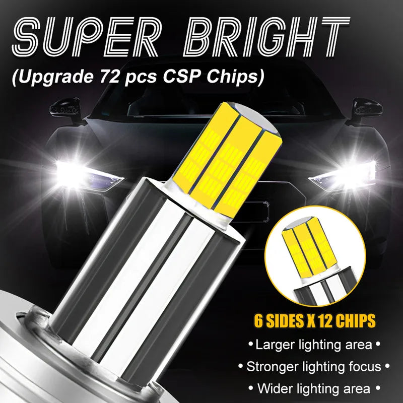 450W 220000LM H4 H7 Led Headlight Bulb 360 Mini H1 H8 H11 Fog Light 9012 Hir2 9006 HB4 HB3