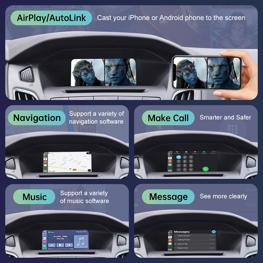 Wireless CarPlay for Ford Focus Escape Fiesta C-max Android Auto Interface Mirror Link Air | AUTOKITSHOP