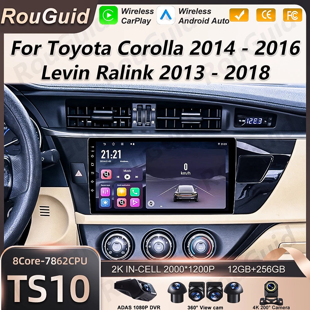 Android 16 Car Radio For Toyota Corolla 2014 2015 2016 Levin Ralink 2013 - 2018 Carplay Au | AUTOKITSHOP