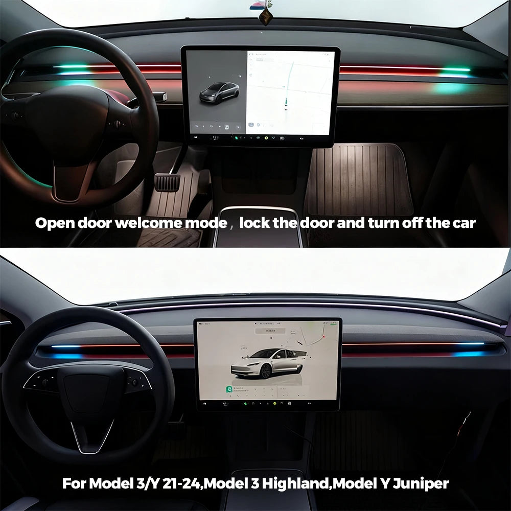 RGB - Ambient Light - for Tesla Model 3 - Car Interior Lighting | AUTOKITSHOP