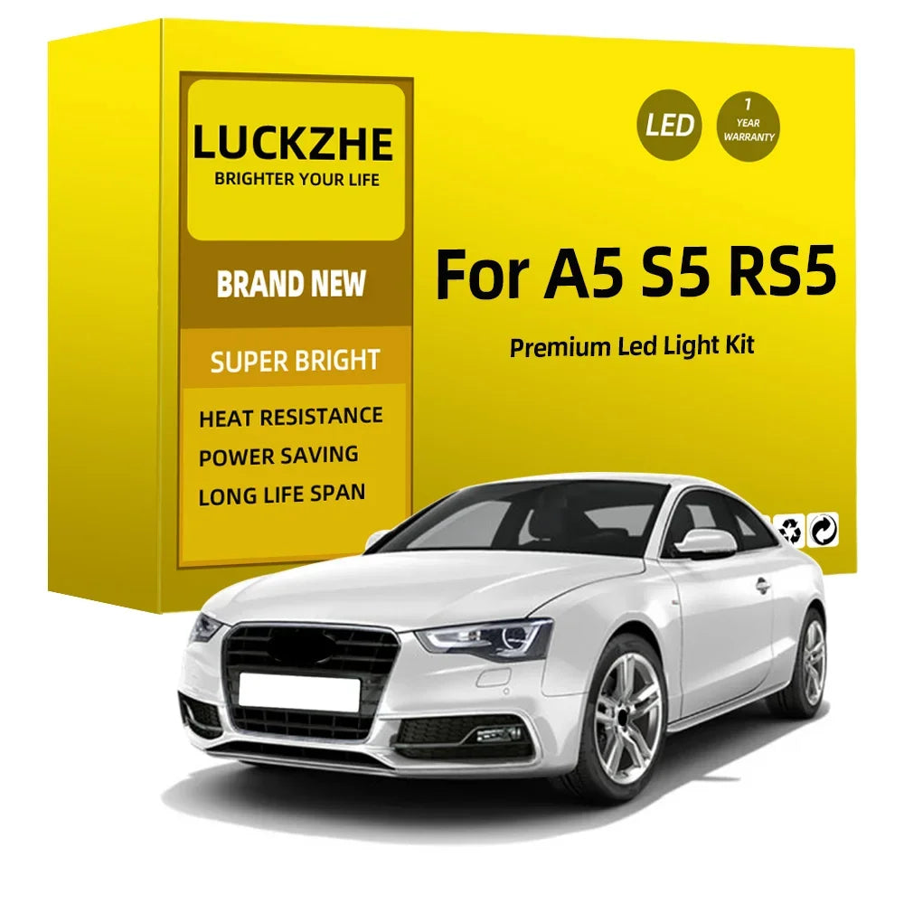 LED Interior Light Kit for Audi A5 S5 RS5 B8 8T3 8T8 8TA Sportback Coupe 2008-2017 - Canbus Dome Map Door Trunk Bulbs...