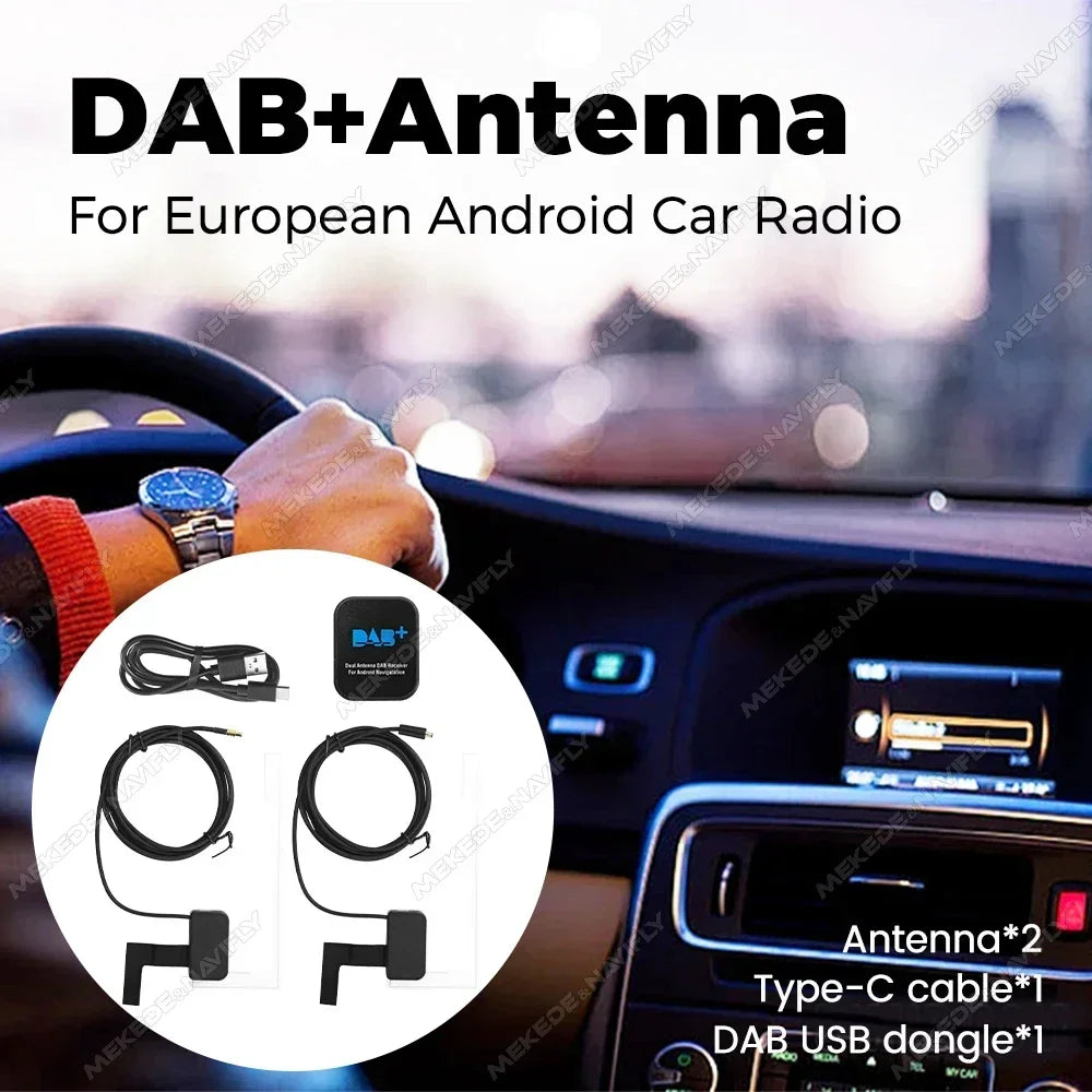 Dab Antenna Radio GPS Receiver Digital DAB+ Adapter Tuner Box Amplified for Android Car Un | AUTOKITSHOP
