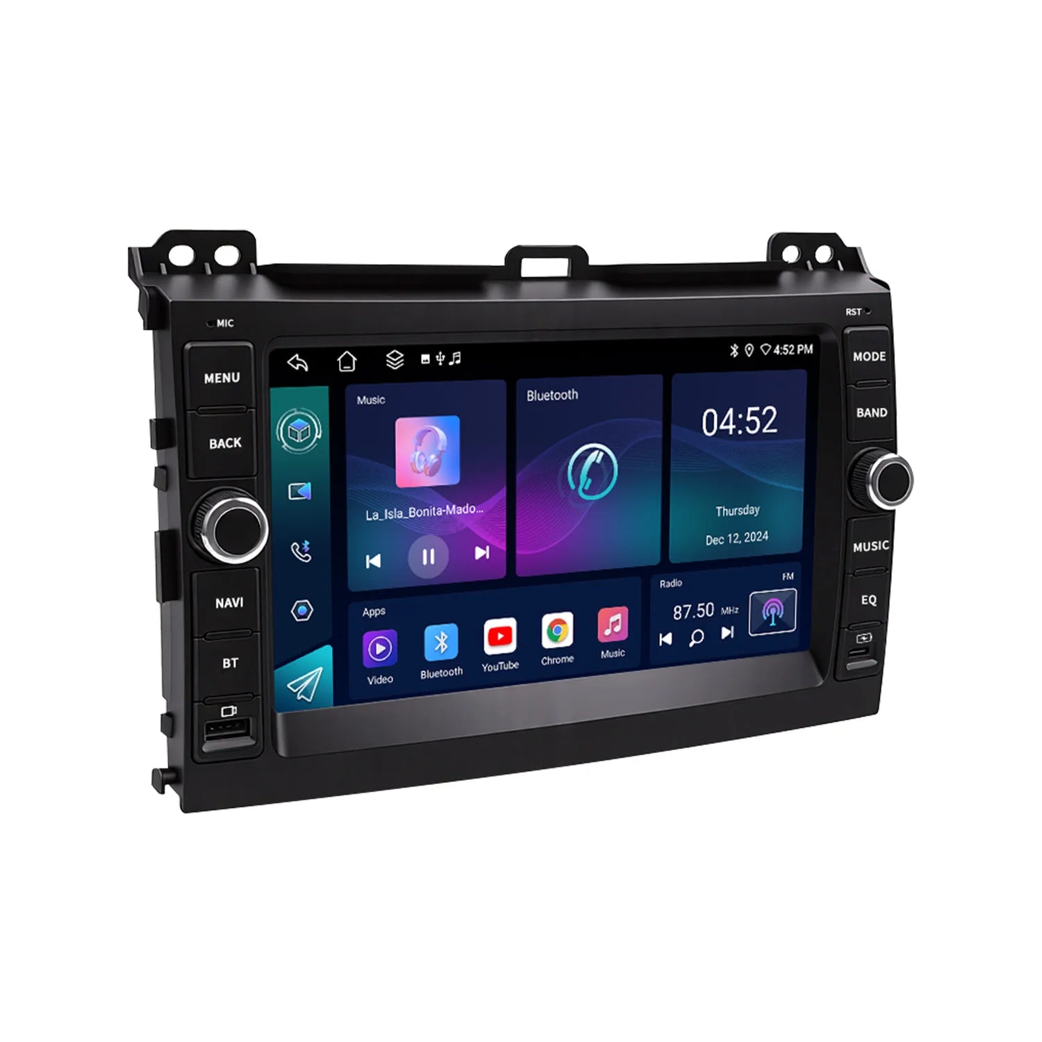 8" Android Car Radio GPS Type-C Wireless CarPlay Auto Android Auto for Toyota Dominance 2002-2009 - Bluetooth Steering C