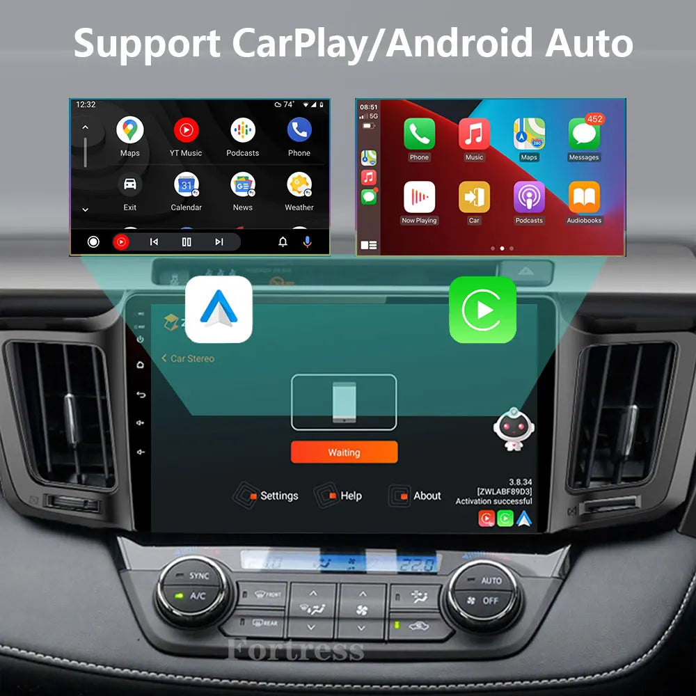 Android 16 Carplay Auto For Toyota RAV4 RAV 4 Xa40 2012 2013 2014 2015 2016 2017 2018 2019
