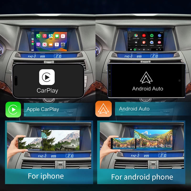Newest Wireless Carplay Android Auto Module TV For Honda Accord/Crosstour/Spirior/Pilot Sm